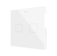 Zennio Выключатель сенсорный KNX Flat 2, версия vT, 2-кнопочный, LED индикация, 2хAI/DI, цвет: глянцевый белый ZVIF2VTGW