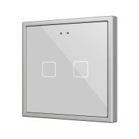 Zennio ZVIFR70X2S Выключатель сенсорный KNX Flat RGB 70 X2, 2 кнопки, 70x70, серебро