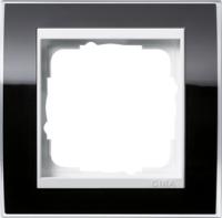 Gira 0211 733 Установочная рамка Gira Event Clear Черный с промежуточной рамкой белого глянцевого цвета