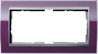 Gira 1002 756 Установочная рамка Gira Event Clear Темно-фиолетовый с промежуточной рамкой цвета "алюминий"