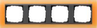 Gira 0214 87 Установочная рамка Gira Event Opaque Оранжевый с промежуточной рамкой антрацитового цвета