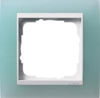 Gira 0211 395 Установочная рамка Gira Event Opaque Салатовый с промежуточной рамкой белого глянцевого цвета