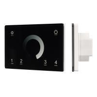 Arlight 028399 Панель Sens SMART-P79-DIM Black (230V, 4 зоны, 2.4G) (Arlight, IP20 Пластик, 5 лет)