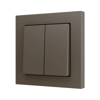 Zennio ZS552PB4M ZS55, Двойная мягкая кнопка для 4 бинарных входов 55x55 мм – цвет мокко