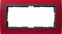 Gira 1002 88 Установочная рамка Gira Event Opaque Красный с промежуточной рамкой антрацитового цвета