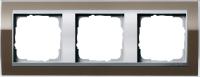 Gira 0213 766 Установочная рамка Gira Event Clear Коричневый с промежуточной рамкой цвета "алюминий"