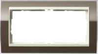 Gira 1002 761 Установочная рамка Gira Event Clear Коричневый с промежуточной рамкой кремового глянцевого цвета