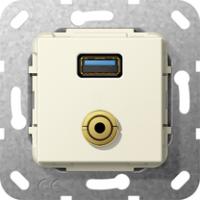 Gira 568701 Вставка USB 3.0 тип A и мини-джек 3,5 ммРазветвительный кабель