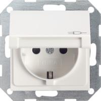 Gira 0414 03 Розетка SCHUKO 16 A 250 В~ с откидной крышкой, с затвором (shutter) и символом