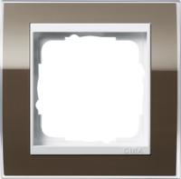 Gira 0211 763 Установочная рамка Gira Event Clear Коричневый с промежуточной рамкой белого глянцевого цвета