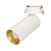 Arlight 027257 Светильник SP-POLO-BUILT-R65-8W Warm3000 (WH-GD, 40 deg) (Arlight, IP20 Металл, 3 года)