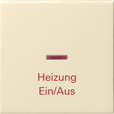 Gira 0678 01 Клавиша с контрольным окошком и надписью "Heizung Ein/Aus" (Отопление вкл/выкл)