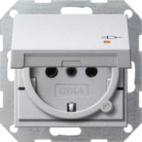 Gira 2763 26 Розетка SCHUKO 16 A 250 В~ с откидной крышкой, контрольной лампочкой, с затвором (shutter) и символом