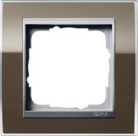 Gira 0211 766 Установочная рамка Gira Event Clear Коричневый с промежуточной рамкой цвета "алюминий"