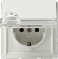 Gira 044766 Розетка SHUKO 16 A 250 В~ с откидной крышкой, замком и полем для надписис сортированными замыкающими элементами