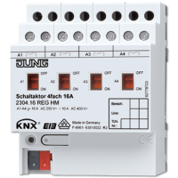 Jung 2304.16 REGHM KNX актуатор коммутирующий, 4 группы