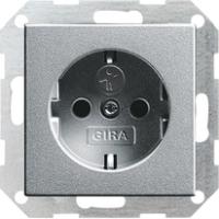 Gira 2755 26 Розетка SCHUKO 16 A 250 В~ с затвором (shutter) и символом , без распорочных захватов