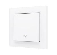 Zennio ZS551PB1LMW ZS55. Простая сенсорная кнопка для 1 двоичного входа, 55 x 55 мм, Матовый белый