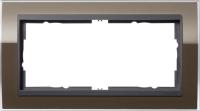 Gira 1002 768 Установочная рамка Gira Event Clear Коричневый с промежуточной рамкой антрацитового цвета