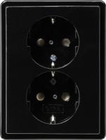 Gira 0783 47 Двойная розетка SCHUKO 16 A 250 В~ с затвором (shutter) и символом , в комплекте с установочной рамкой