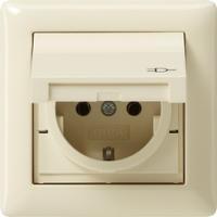 Gira 1157 01 Розетка SCHUKO 16 A 250 В ~ с откидной крышкой, включая набор уплотнителей IP44 и установочную рамку Standard 55