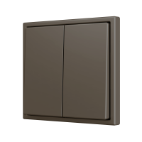 Zennio ZS702PB2M ZS70, Двойная мягкая кнопка для 2 бинарных входов 70x70 мм – Мокко