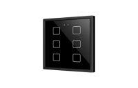 Zennio ZVIF70X6A Flat 70х6. PC-ABS Емкостная кнопка 70x70 - 6 кнопок - Антрацит (рамка ZS70 не входит в комплект)