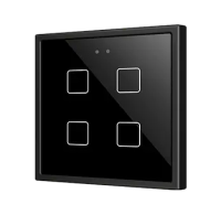Zennio ZVIF70X4A Flat 70х4. PC-ABS Емкостная кнопка 70x70 - 4 кнопки - Антрацит (рамка ZS70 не входит в комплект)