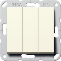 Gira 283001 Клавишный выключатель британский стандарт (BS EN 60669-1), 3-местн. с клавишамиВыключатель