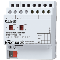 Jung 2302.16 REGHM KNX актуатор коммутирующий, 2 группы