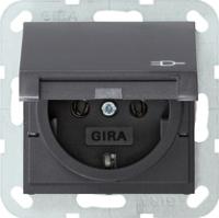 Gira 0454 28 РозеткиРозетка SCHUKO 16 A 250 В~ с откидной крышкой