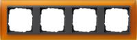 Gira 0214 14 Установочная рамка Gira Event Opaque Янтарный с промежуточной рамкой антрацитового цвета