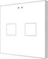 Zennio Выключатель сенсорный KNX Flat F2, 2-кнопочный, цвет: Белый, оттенок: Глянцевый ZVI-F2-GW