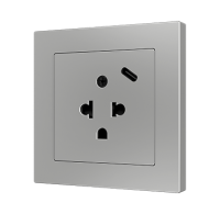 Zennio ZS55IEUA1US ZS55 — евро-американская розетка с USB C.