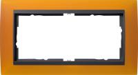 Gira 1002 14 Установочная рамка Gira Event Opaque Янтарный с промежуточной рамкой антрацитового цвета