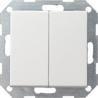 Gira 012827 Кнопочный выключатель 10 AX 250 В~ с клавишей двойнойПерекрестный переключатель, 2-клавишн.