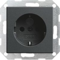 Gira 045328 Розетка с заземляющими контактами 16 A, 250 В~ c shutterШтыревые клеммы