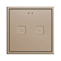 Zennio ZVIT70X2C Tecla 70 X2. PC-ABS Емкостная кнопка 70x70 - 2 кнопки - ,цвет: шампанское (рама ZS70 не входит в комплект)