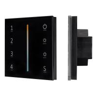 Arlight 028137 Панель Sens SMART-P43-MIX Black (230V, 4 зоны, 2.4G) (Arlight, IP20 Пластик, 5 лет)
