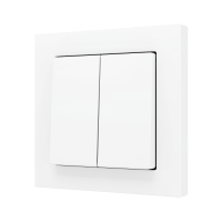 Zennio ZS552PB4MW ZS55, Двойная мягкая кнопка для 4 бинарных входов 55x55 мм – Матовый белый