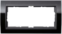 Gira 1002 738 Установочная рамка Gira Event Clear Черный с промежуточной рамкой антрацитового цвета