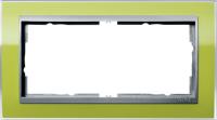 Gira 1002 746 Установочная рамка Gira Event Clear Зеленый с промежуточной рамкой цвета "алюминий"
