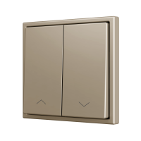 Zennio ZS702PB2SHC ZS70, Двойная мягкая кнопка для 2 бинарных входов 70x70 мм – Значок затвора, Шампанское
