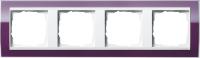 Gira 0214 753 Установочная рамка Gira Event Clear Темно-фиолетовый с промежуточной рамкой белого глянцевого цвета