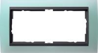 Gira 1002 85 Установочная рамка Gira Event Opaque Салатовый с промежуточной рамкой антрацитового цвета