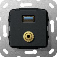 Gira 568710 Вставка USB 3.0 тип A и мини-джек 3,5 ммРазветвительный кабель