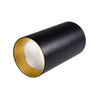 Arlight 022953 Светильник накладной SP-POLO-R85-1-15W Warm White 40deg (Black, Gold Ring) (Arlight, IP20 Металл, 3 года)