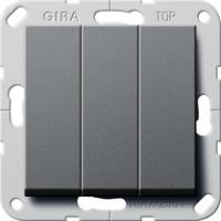 Gira 283028 Клавишный выключатель британский стандарт (BS EN 60669-1), 3-местн. с клавишамиВыключатель