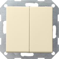 Gira 012501 Кнопочный выключатель 10 AX 250 В~ с клавишей двойнойДвухканальный выключатель