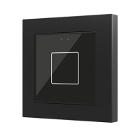 Zennio Выключатель сенсорный KNX Flat 55 X1 V2, 1-кнопочный, цвет: черный ZVIF55X1V2A